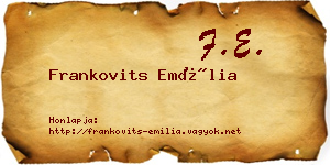 Frankovits Emília névjegykártya